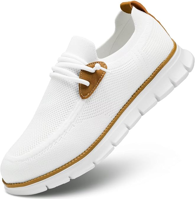 Men's Casual Sneakers Dress Shoes - Comfort Sneakers Mesh Knit Lightweight Breathable Formal Oxford Business Shoes