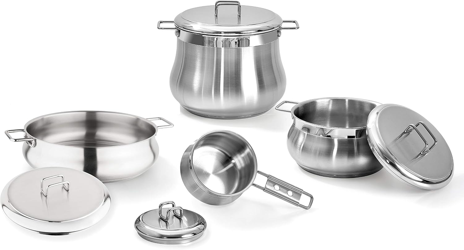Barazzoni Tummy 8-Piece 1810 Stainless Steel Battery, Unit