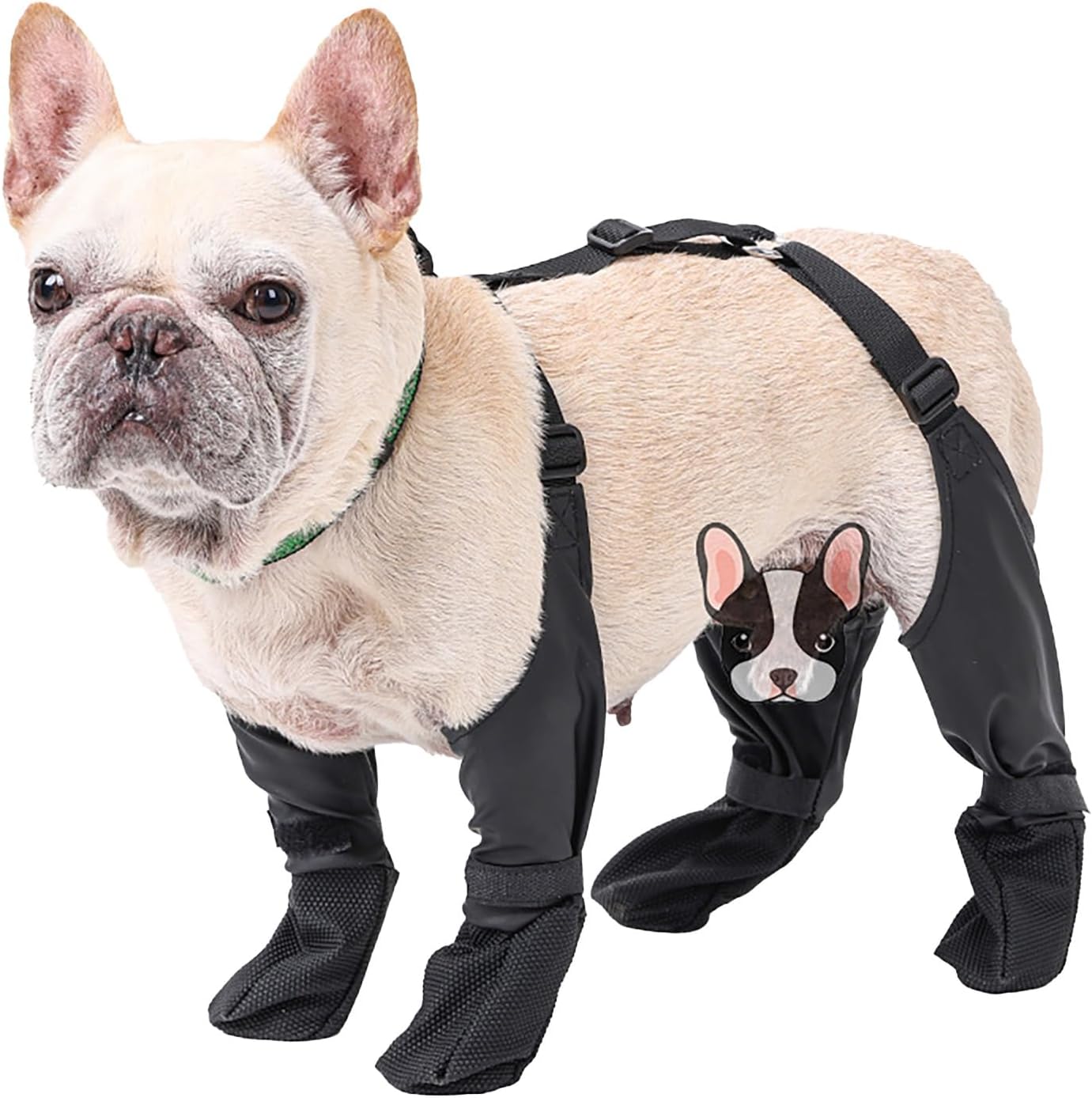 Dog Paw Boot Leggings, Waterproof Dog Boots Anti-Slip Dog Shoes, Pet Paws Protector for Small Medium Dogs, Dirty-Proof Dog Outdoor Walking Running Hiking Booties with Auxiliary Strap