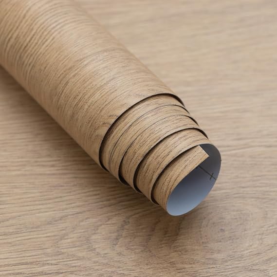 Boobest Wood Textured Peel and Stick Wallpaper for Countertops Kitchen Cabinets Waterproof Self Adhesive Furniture Wood Vinyl Wrap