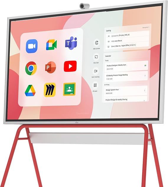 Vibe S1 55 Inch All-in-One Smart Board, 250+Apps, 4K UHD, Conference Device