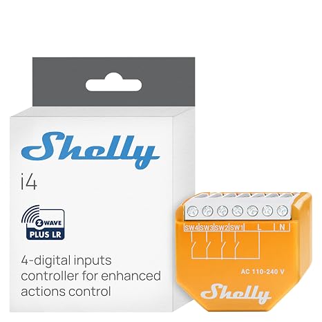 Shelly Wave i4 US LR Z-Wave Long Range 4 Digital Input