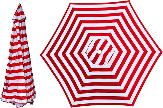Replacement Parasol Fabric Cover, 96-98CM 6 Ribs Parasol Replacement Canopy Cover, Anti-Ultraviolet Patio Waterproof Patio Cloth Cover for Garden Umbrella
