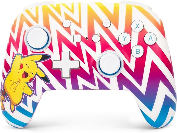 PowerA Enhanced Wireless Controller - Nintendo Switch/Switch Lite/Switch-OLED Model, Nintendo Switch 2, Pikachu Vibrant, Gamepad, Bluetooth, Advanced Gaming Buttons, officially licensed