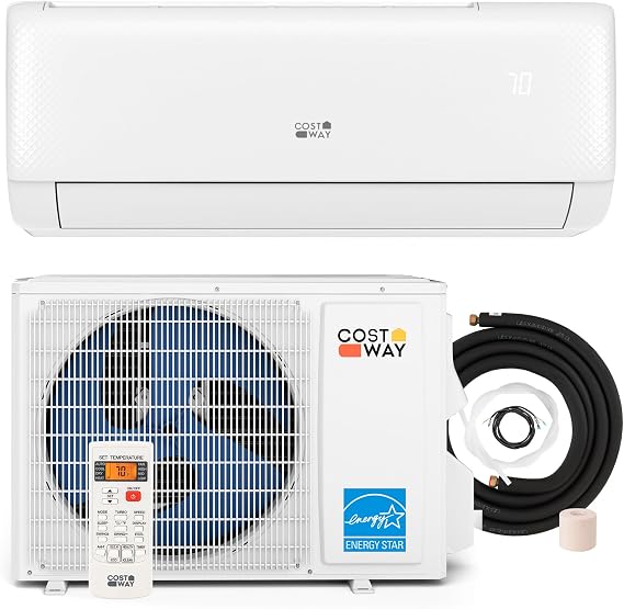 COSTWAY 12,000 BTU Mini Split Air Conditioner, with Heat Pump