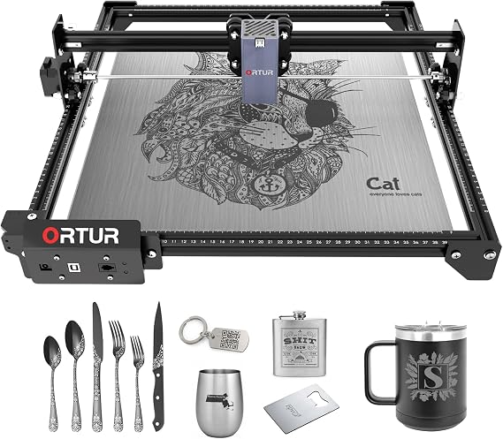 Ortur Laser Master 2 S2 Class 4 Laser Engraver with 1000mW 1064nm Infrared Laser Module for Engraving on Metal, Plastic, Acrylic - Ideal for Jewelry, Gift Making