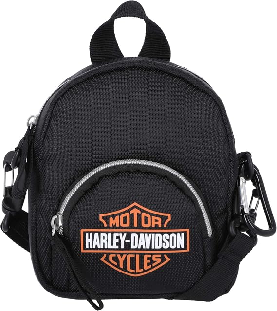 Harley-Davidson Women's Bar & Shield Logo Covertible Mini Backpack, Black