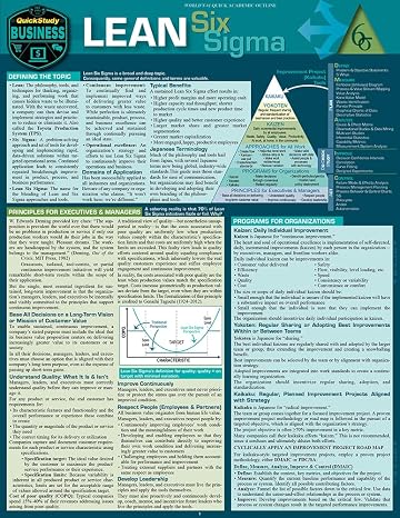 Lean Six Sigma - QuickStudy: Laminated Reference Guide