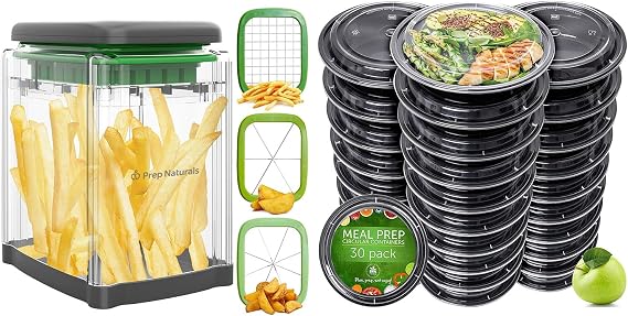 Prep Naturals Chopbox + Round Plastic Reusable Container (30pck)