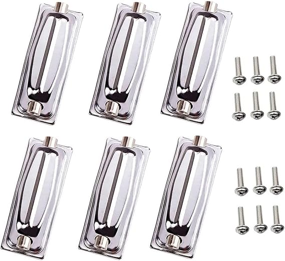 Double End Drum Lugs for Bass Drums Snare Drum Parts Accessories Replacement 6/Pack Chrome