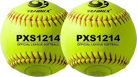 PHINIX Fast-Pitch Softballs Cork Core for Practice, Competitions 11" & 12" Options (COR .47 / Comp.375)