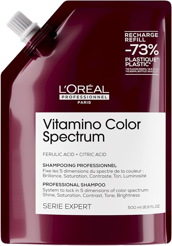 L'Oréal Professionnel Paris Serie Expert Vitamino Color Spectrum Boyalı Saçlar İçin Parlaklık Kazandıran Renk Koruyucu Refill Şampuan 500ml