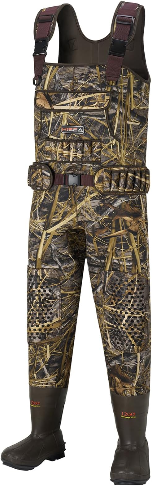 HISEA Chest Waders for Men 1200G Insulated Neoprene Hunting Wader with Boot