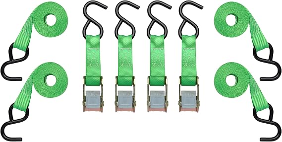 SmartStraps 10' Standard Duty Cambuckle Tie Down Straps, 4 Pack