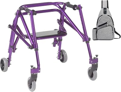 Drive Nimbo 2G Lightweight Posterior Walker with Seat, Small, Wizard Purple & Free Medical Utility Grey Bag! - #KA2200S-2GWP