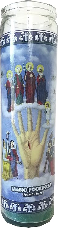 Powerful Hand (Mano Poderosa) Green Devotional Candle