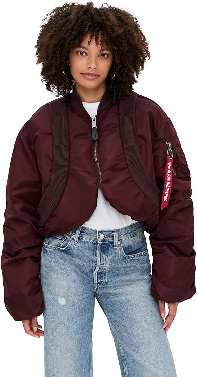 Alpha Industries Women's Ma-1 Knit Rib Flight Jacket