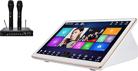 Karaoke System: T-800 Microphone, InAndon KV-V5Max 3 in 1 Smart Karaoke Player with 8T HDD, 18.5Inch, Desktop Type