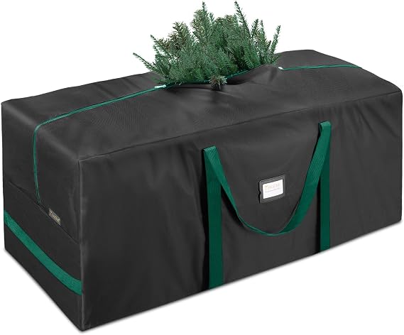 BALEINE 7.5 ft Christmas Tree Storage Bag, Heavy Duty 900D Oxford Fabric with Reinforced Handles and Dual Zippers Wide Opening, Extra Large Storage Container for Trees and Decorations (Black)