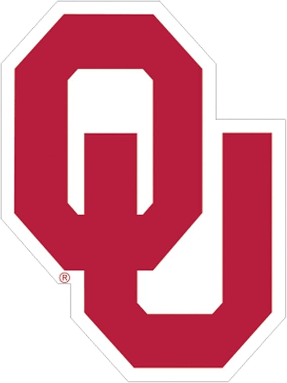 Craftique Oklahoma Sooners, Large Premium Die Cut Decal, CORN-HOLE, Made in the USA