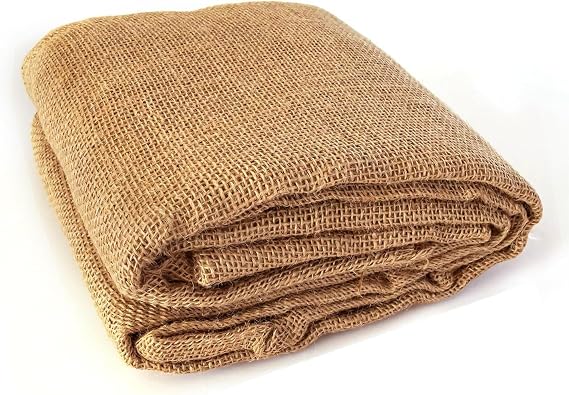 Burlap Shade Cloth, 6 x 8 FT Sun Shade Net, Biodegradable Plant Shade Cloth with Rope, Burlap Shade Netting for Garden, Plants Growing, Greenhouse, Chicken Coop