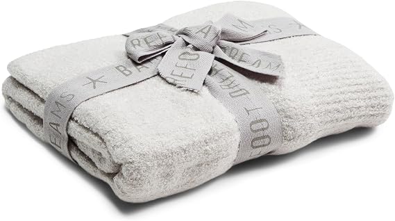 Barefoot Dreams CozyChic Lite Ribbed Blanket Oyster One Size
