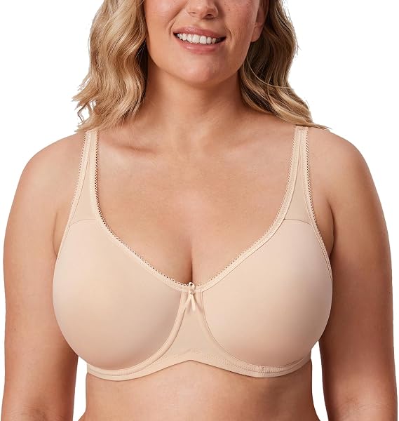 DELIMIRA Women's Seamless Tshirt Plus Size Bras