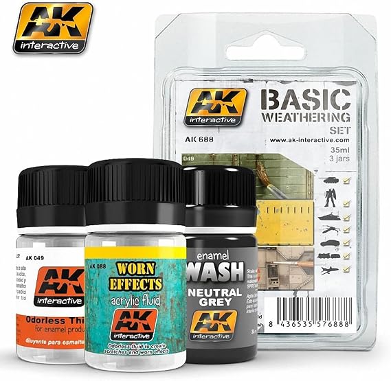 AK Interactive Basic Weathering Paint Set (49, 88, 677)