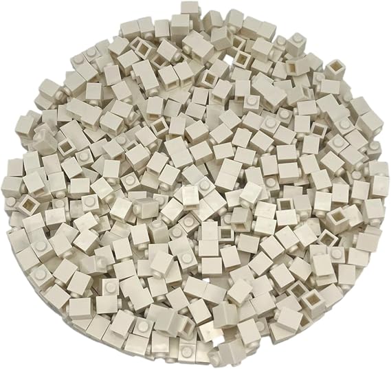 500 Piece 1x1 Building Bricks Loose Pack, White