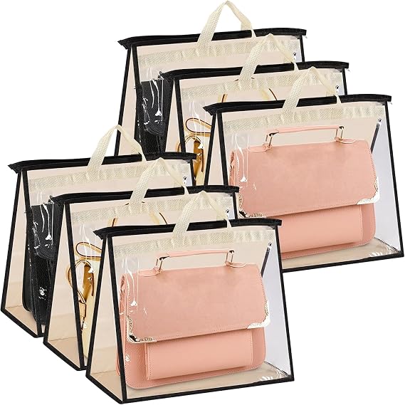 6 Pcs Dust Bags for Handbags, XL, Beige