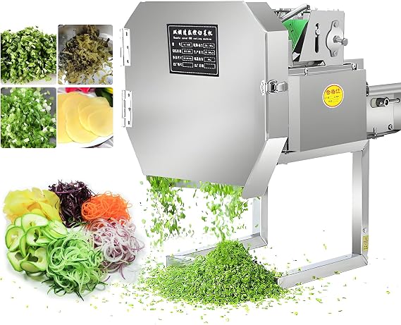 Electric Vegetable Slicer, Automatic Slicer Potato Cutter, Commercial Vegetable Slicer, for Onion Cucumber Carrots Veggie & Fruit Processor, Meal Prep & More with Presets & Thickness Adjuster