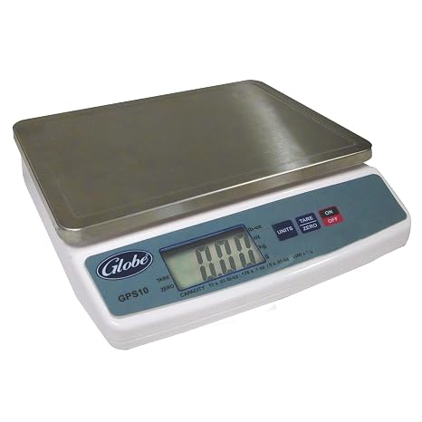 Globe GPS10 10 lb. Portion Control Scale, AC Or Battery Operated, 1' Screen