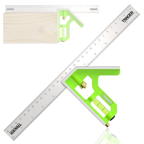TRACER 12 in Combination Square with Level and Scribe Tool