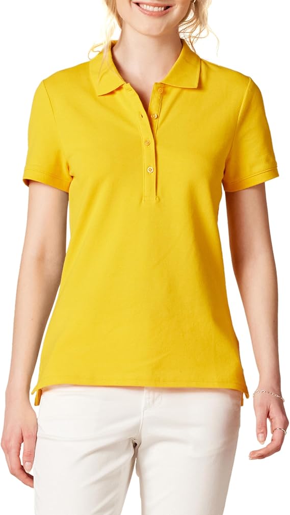 Amazon Essentials Women's Short-Sleeve Polo Shirt (Available in Plus Size)