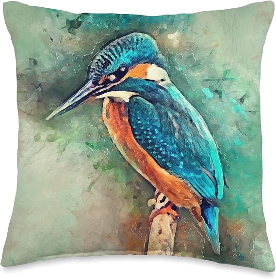 Kingfisher Throw Pillow