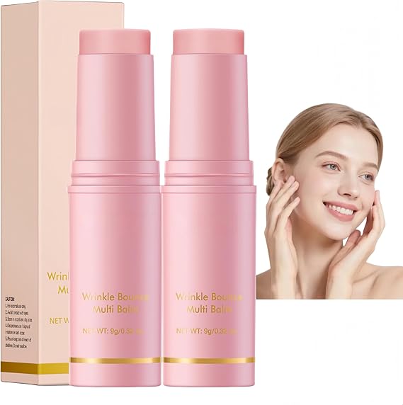 2PCS Wrinkle Multi Collagen Wand Stick-Deep Wrinkle Filler Collagen Stick for Face,Lip & Neck-Lip Balm Multi-functional Paste Stic/k with Anti-Aging Hydration&All-Day Moisturising,Natural Ingredients