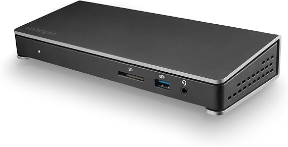 StarTech TB3DOCK2DPPD Thunderbolt 3 Dual 4K60Hz DP 85W PD SD Reader