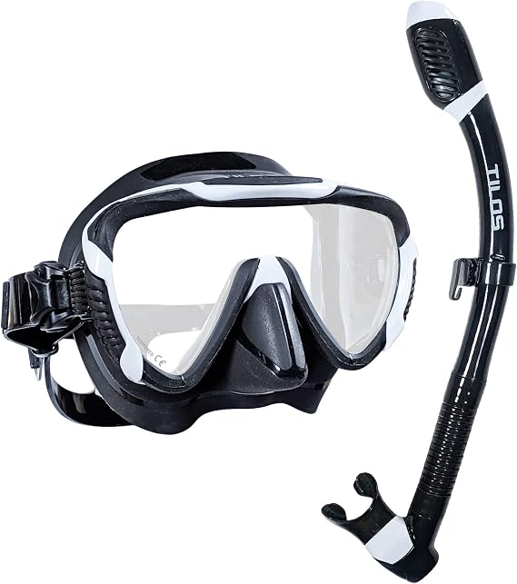 Tilos Morphi Mask with Diver Sleek Dry Snorkel Set