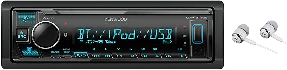 Kenwood Bluetooth USB MP3 WMA AM/FM Digital Media Player Dual Phone Connection Pandora Car Stereo Receiver/Free Alphasonik Earbuds