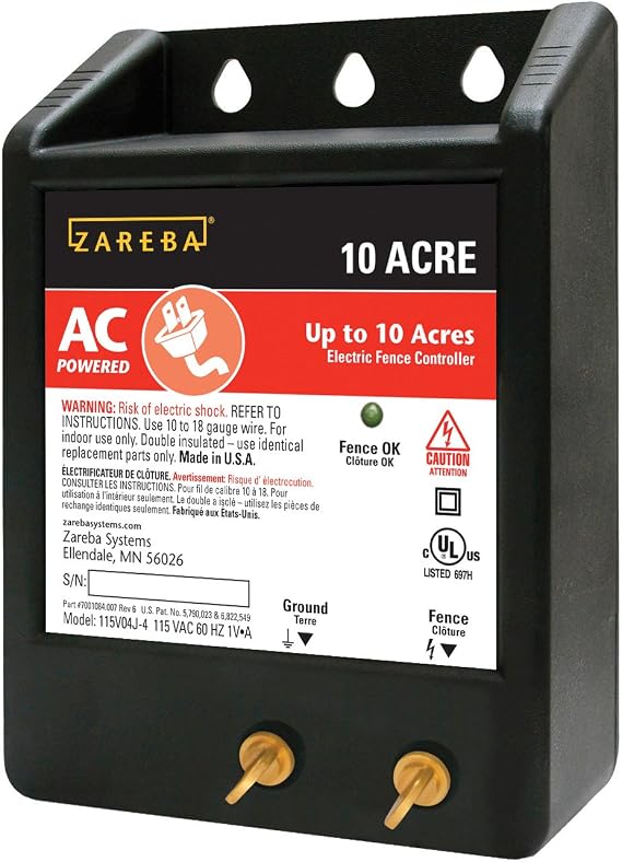 Zareba 10 ACRE AC Powered Solid State Fence Charger