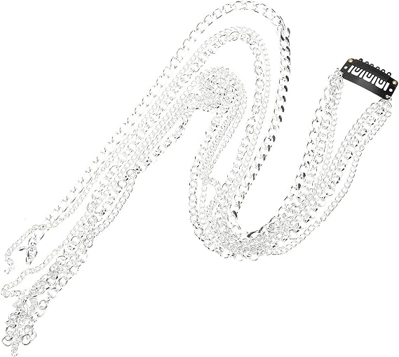 Silver Rhinestone Hair Chain with Long Tassel and Clip-on Design Delicate Aluminum Hair Accessory for Women for Parties and Special Occasions