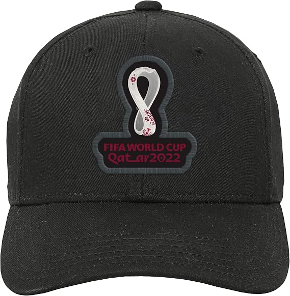 Outerstuff Mens FIFA World Cup Event Structured Adjustable Hat, Black, One Size