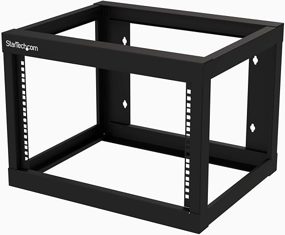 6U 19" Wall Mount Network Rack 19" Deep 2 Post Open Frame for Server Room Data/AV/IT/Communication/Computer Equipment/Patch Panel w/Cage Nuts/Screws Hook/Loop - Cisco 2960 (RK619WALLO)