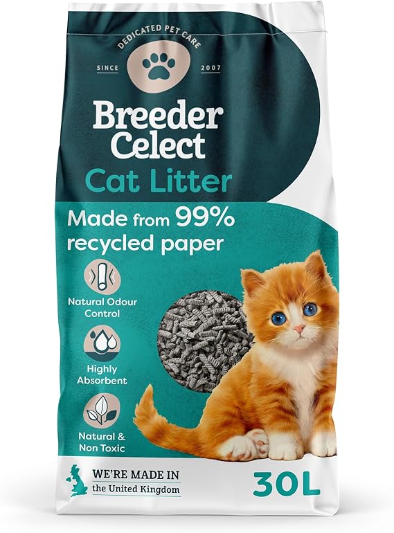 Breeder's Choice Paper Cat Litter (30L) - 99% Recycled Paper