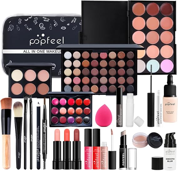 Makeup Set All-in-One Make up Kit Full Gift Set for Women | Professional Multi-purpose Essential Starter Kit Carry Lipstick Lip Gloss Eyeshadow Face Concealer Blush Brush Cosmetic Palette #8