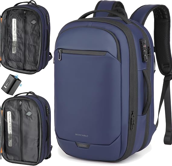 45L Travel Backpack with Vacuum Compression System Fits 16" Laptop