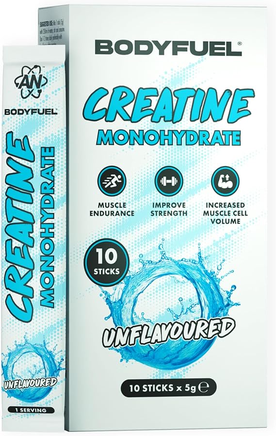 Applied Nutrition BodyFuel Creatine Monohydrate Sticks Unflavoured Creatine Powder for Strength Power & Performance Support (10 x 5g Sachets)