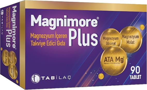 Magnimore Plus Magnezyum 90 Tablet N-Asetil Taurinat Bisglisinat Malat