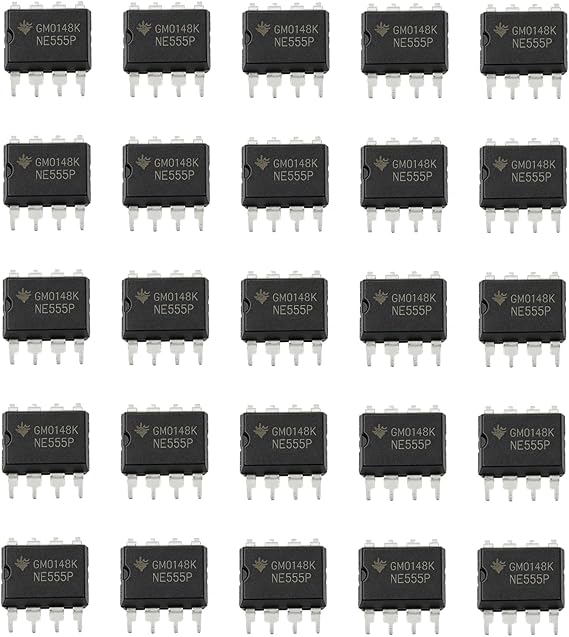 25PCS NE555 Timer IC NE555P Chip DIP 8-Pin NE555N