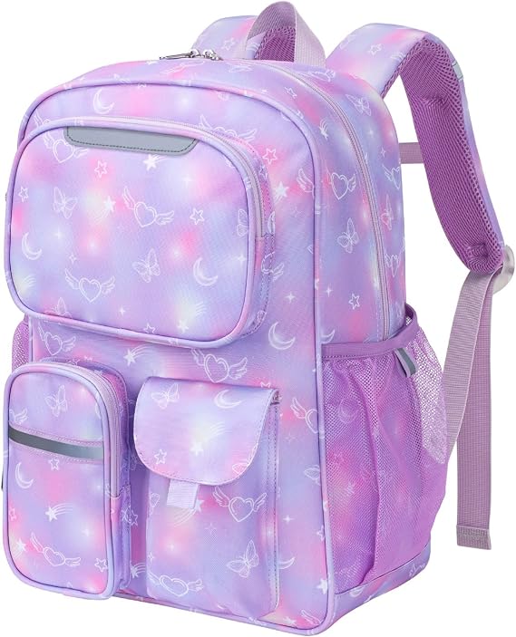 Kids Backpack for Girls - 17 Inch School Bookbag for Grades 3-5